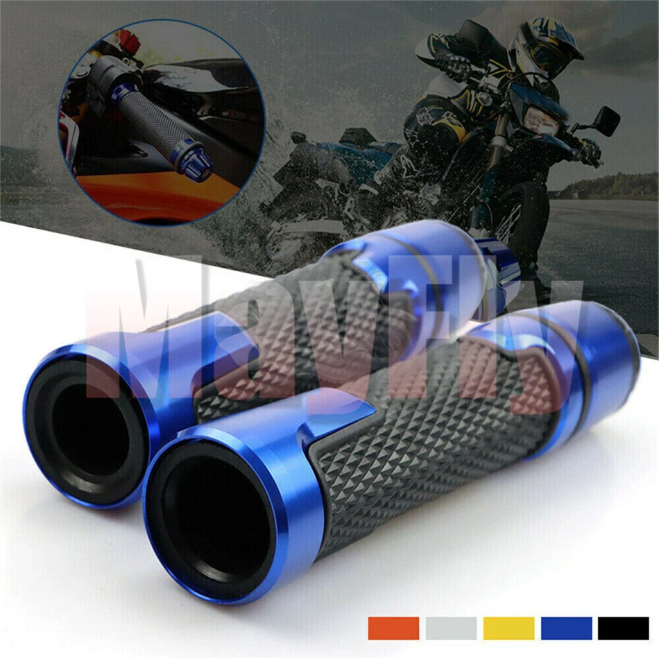 7/8" Fit For GSXR600/750/1000 GSX1300R SV650 HandleBar Hand Grips w/ Ends cap - Изображение 1 из 4