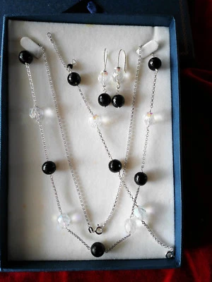 Gioielli argento 925° artigianali su misura: parure catena/orecchini/bracciale - Immagine 1 di 4