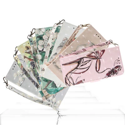 Leather Stand 3D Painted Wallet Phone Case For Motorola G14 G13 G22 G71 G53 E6 - Image 1 of 4