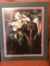 Home Interiors Large Picture 24" x 20" Magnolia Blossoms with Leaves **NO FRAME*