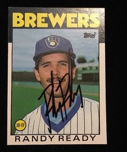 RANDY READY 1986 TOPPS Autograph Signed AUTO Baseball Card 209 BREWERS - Picture 1 of 1