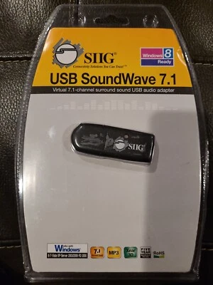 SIIG SoundWave 7.1 Channel Virtual Surround Sound USB Audio Adapter Ships Free! - Image 1 of 4