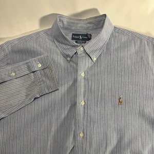 Ralph Lauren Oxford Shirt Custom Fit Button Up Long Sleeve Blue Mens Size XXL - Picture 1 of 6