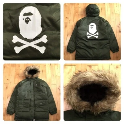Pirates Store limited BAPE Fur down jacket A Bathing Ape Size M - Image 1 of 4