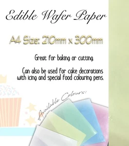 12 x Sheets YELLOW Top That Edible Wafer Paper for Cake Decorating A4 sized - Picture 1 of 1