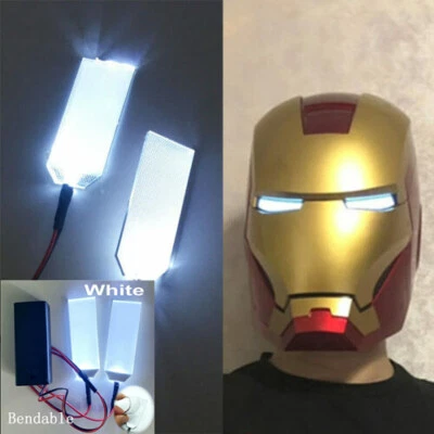 DIY Bendable LED Light Eyes for Iron Man/Batman/Black Panther Helmet Mask Eye US - Image 1 of 4