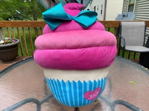 Nickelodeon Jojo Siwa JUMBO CUPCAKE PLUSH Pillow Buddy w/ Bow  - Picture 1 of 8
