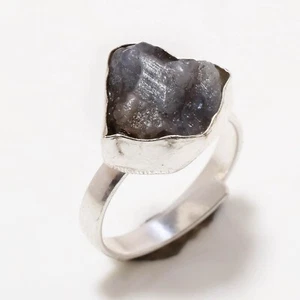 925 Sterling Silver Natural Kyanite Rough Gemstone Handmade Ring Jewelry Adjust. - Picture 1 of 3