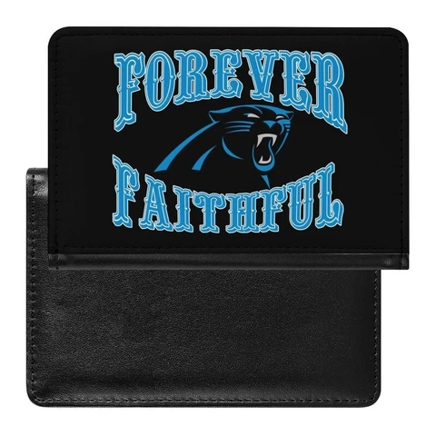 Forever Faithful Carolina Panthers Passport Holder Protector Cover Wallets Cover