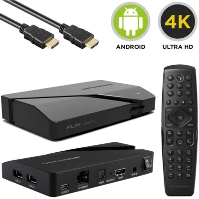Dreambox Play UltraHD 4K UHD Bluetooth LAN Android TV 11 IP-Receiver Schwarz - Bild 1 von 4