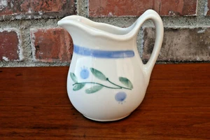 HARTSTONE Stoneware Creamer ~ Syrup Pitcher BLUEBERRY Pattern Country Farmhouse - Picture 1 of 10