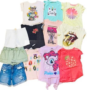 Girls Spring/Summer Lot Size 7/8 M/L Mixed Brands 12 Items T-Shirts, Shorts - Picture 1 of 4