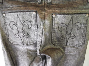 Nos Tripp Silver Gray Jeans Drainpipe Pants Skinny Cigarette Gothic Trousers 1 - Picture 1 of 12
