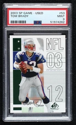 2003 SP Game Used Edition Tom Brady #53 PSA 9 MINT - Image 1 of 2