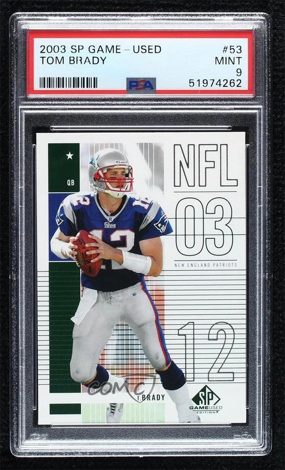 2003 SP Game Used Edition Tom Brady #53 PSA 9 MINT - Image 1 of 2
