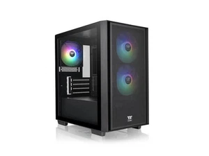 Thermaltake Versa H16 TG ARGB Black Micro ATX Tower Case Tempered Glass Side - Picture 1 of 5