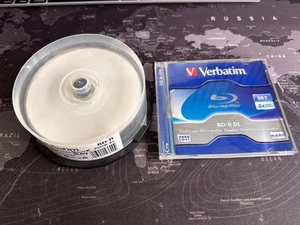 23 Verbatim Blu-ray BD-R DL 4x 50GB White Thermal Blu-Ray Dual Layers - Photo 1/3