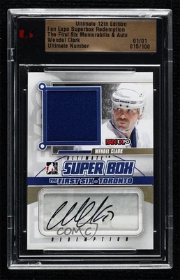 2013 The First Six Auto Memorabilia 1/1 Wendel Clark 2d8 - Image 1 of 3