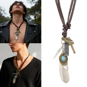 Lightweight Feather Shaped Pendant Necklace With Secure Iron Clasp Day To Night - Picture 1 of 9