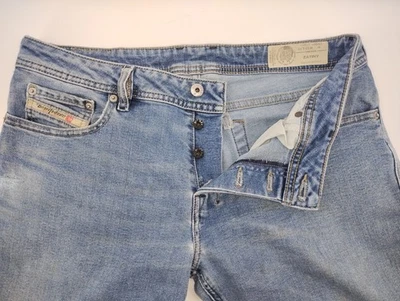 Jeans Diesel Zanity 32x32 bootcut regular lavagem média azul denim botão mosca - Imagem 1 de 4