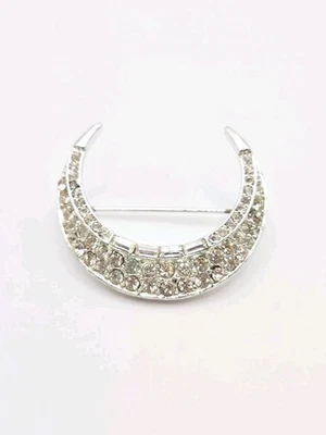 Vintage Lisner Crescent Moon Brooch - Image 1 of 4