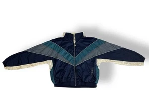 Vintage Wilson Advantage Windbreaker Zipper Jacket Track Top Blue Zip Size XL - Picture 1 of 21