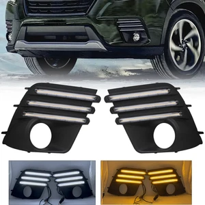 For 2022 2023 2024 Subaru Forester LED DRL Turn Signal Fog Light Cover Bezel - Picture 1 of 14
