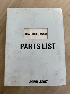 Lista de piezas manual Mori Seiki CL-150/200 raro OEM - Imagen 1 de 12