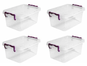 2L/3L/10L/15L/20L Klar Aufbewahrungsbox Mehrzweckbehälter Kunststoff mit Clipdeckel - Bild 1 von 10