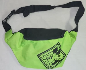 Vintage Disney Fresh Mickey Mouse 80s 90s Neon Green Adjustable Fanny Pack Bag - Picture 1 of 6
