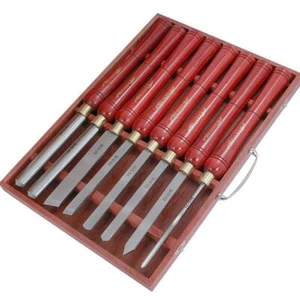8PC MEISSEL SET HSS HOLZ DREHBANK SCHNITZEN DRECHSELLEHRE TRENNWERKZEUGE CT0056 - Bild 1 von 3