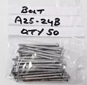 Set of 50 A25-24B Bolts, NOS, Aircraft, Hardware, BA/BSF, Steel - Picture 1 of 2