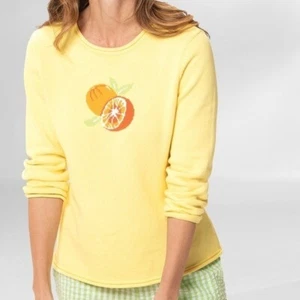 Appleseed's Island Time Cotton Jacquard Sweater - Picture 1 of 10