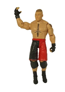 UFC/WWE Brock Lesnar 2012 Mattel Action Figure Black Red Shorts Knee Pads - Picture 1 of 3