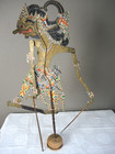 Alte Indonesische Puppentheaterfigur Leder handbemalt