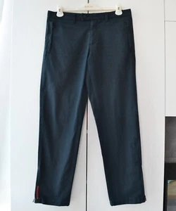 Herren PRADA Hose Trousers dunkelblau Baumwolle rotes Etikett Logo Reißverschlusstaschen Größe 52 - Bild 1 von 8