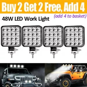 12V LED Work Light Bar Flood Spot Lights Driving Lamp Offroad Car Truck SUV - Picture 1 of 11