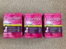 3 x 20 Carefree Plus Ultra Panty Liner Fresh Long 12 Hr Protect High Absorbency