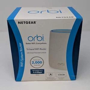 New Open Box Netgear Orbi RBR20 Tri-Band Home Mesh WiFi Router AC2200 - Picture 1 of 10