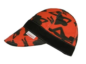 Comeaux Caps Welder Welding Hat Cotton RED mud flap SILHOUETTE SIZE 7 5/8 - Picture 1 of 1