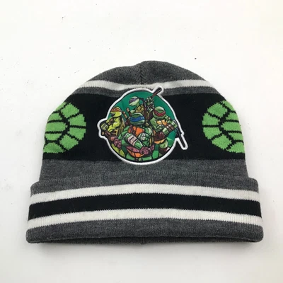 Tortugas Ninja Gorro Gorra Juvenil Negro Verde Blanco Tejido Niños Niños TMNT Ninjas Foto 1 de 4