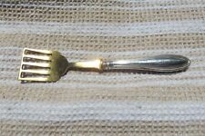 Antique 800 Silver Herring or Sardine Serving Fork Gold Washed Tines 11 grams