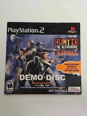 Hunter The Reckoning Wayward DEMO DISC Exclusive Levels Bonus Content PS2 NFR - Image 1 of 4