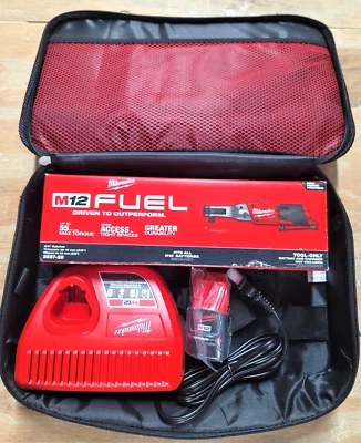 Milwaukee M12 3/8" dr FUEL Cordless Ratchet Combo Kit w/ 1 Battery & Charger - Image 1 of 4