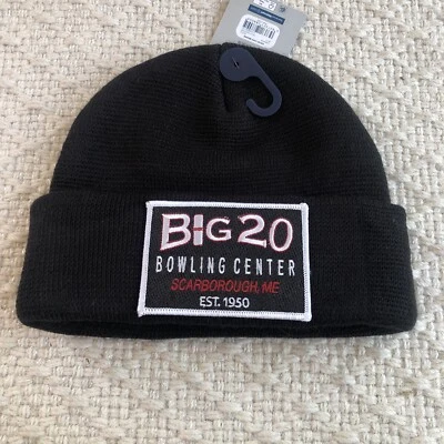 NWT Big 20 Bowling Center Scarborough Maine 1950 George Beanie Hat Cap Knit - Image 1 of 4