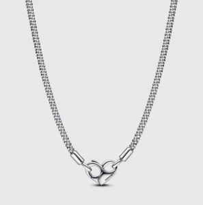 Collana PANDORA Maglia Geometrica con Chiusura a Cuore - Foto 1 di 2