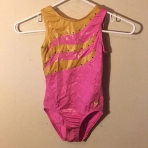 Pink and Yellow Gymnastics Leotard - Picture 1 of 3