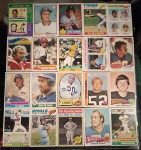1970s Sportscard Lot Of 20, Semi-Stars Or Better, HCV, Great For Resale !!