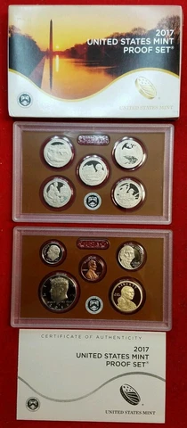 2017 Clad US Proof 10 Coin Set with Original Packaging & COA COMPLETE Cover