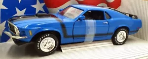 Ertl American Muscle scala 1/18 pressofuso 7325 1970 Boss Mustang con cappuccio agitatore - Foto 1 di 5